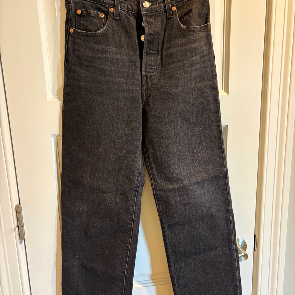 Classic Black Straight-Leg Jeans